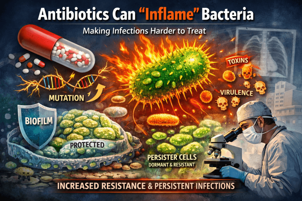 antibiotics inflame bacteria
